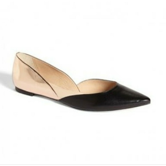 kate spade Shoes - Kate spade black and rose gold flats✨✨